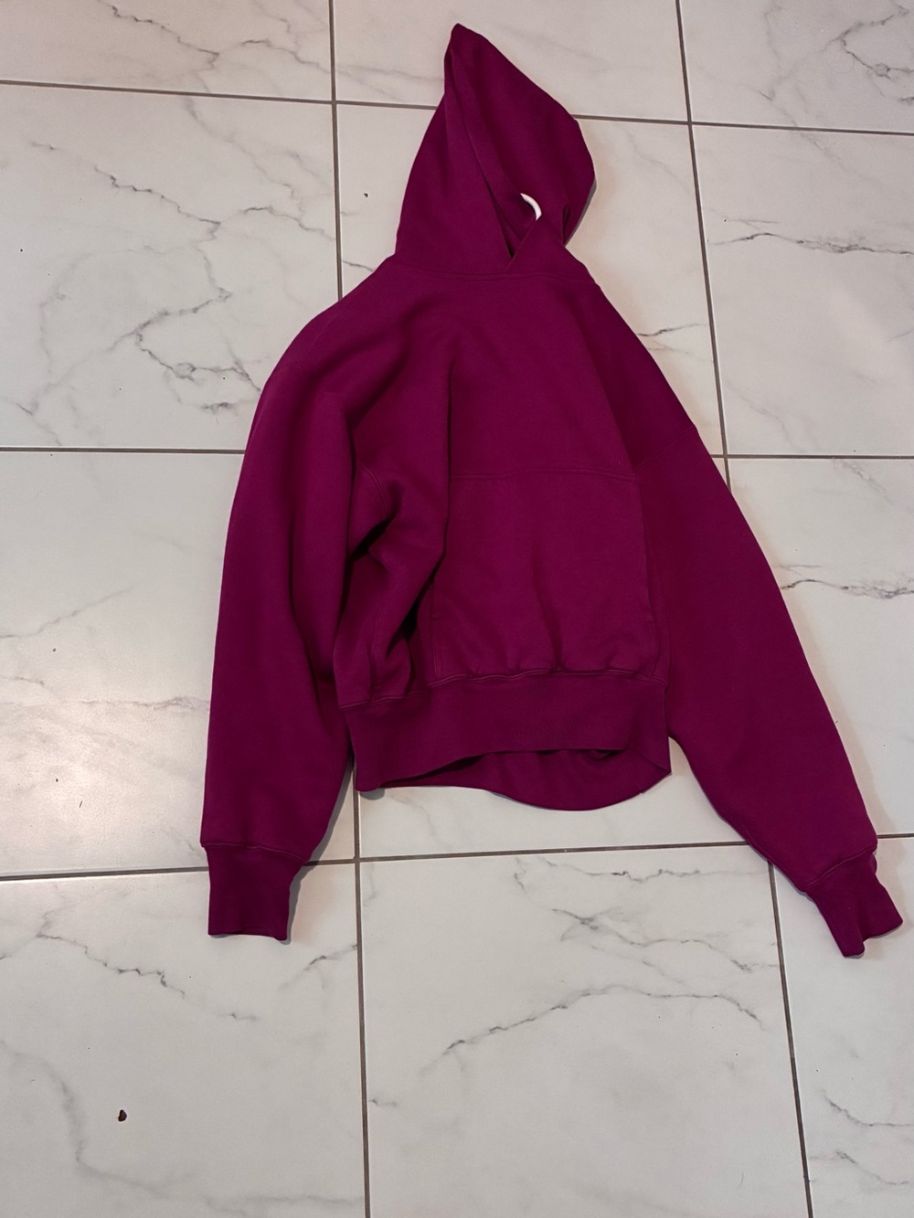 Mens Magenta Hooded Sweatshirt
